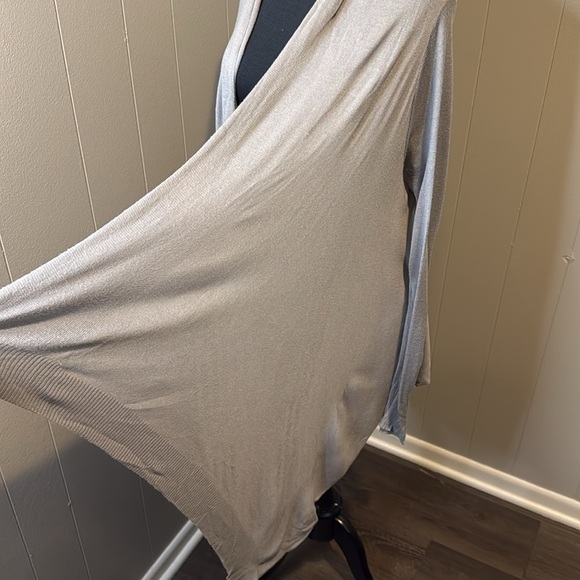 BCBGMaxazria Women’s Small/Medium Long Open Cardigan Sharkbite Hem Cowl - Picture 5 of 7